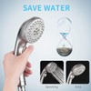 Shower Head, High Pressure 6 Setting Shower Head Hand-Held with