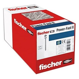 fischer 200 x Chipboard Screws Power-Fast II 4.5 x 20 Pan Head with Phillips Fully Threaded Galvanised Blue Passivated (Item No. 670335)