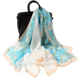 FAIRYGATE Chiffon Schal Damen Seidenweich und Federleicht Eleganter Halstuch Damen Schal Georgette Tuch Damen Pflegeleichtes Schaltuch Damenschal 39023