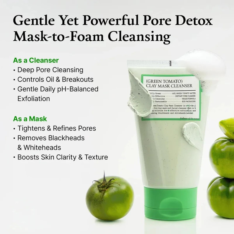 Mascarilla limpiadora Fully Green Tomato Clay Mask 120 mL Doble
