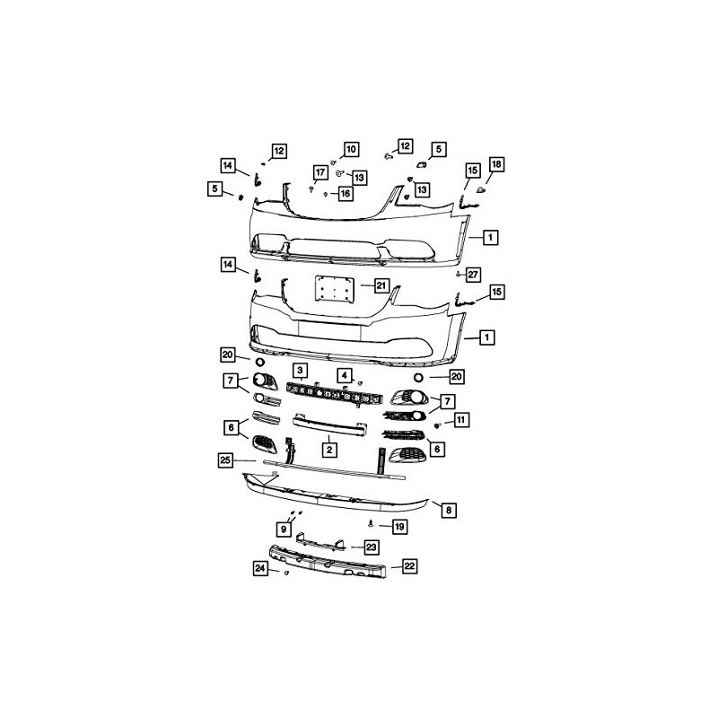 Mopar Retainer Fascia