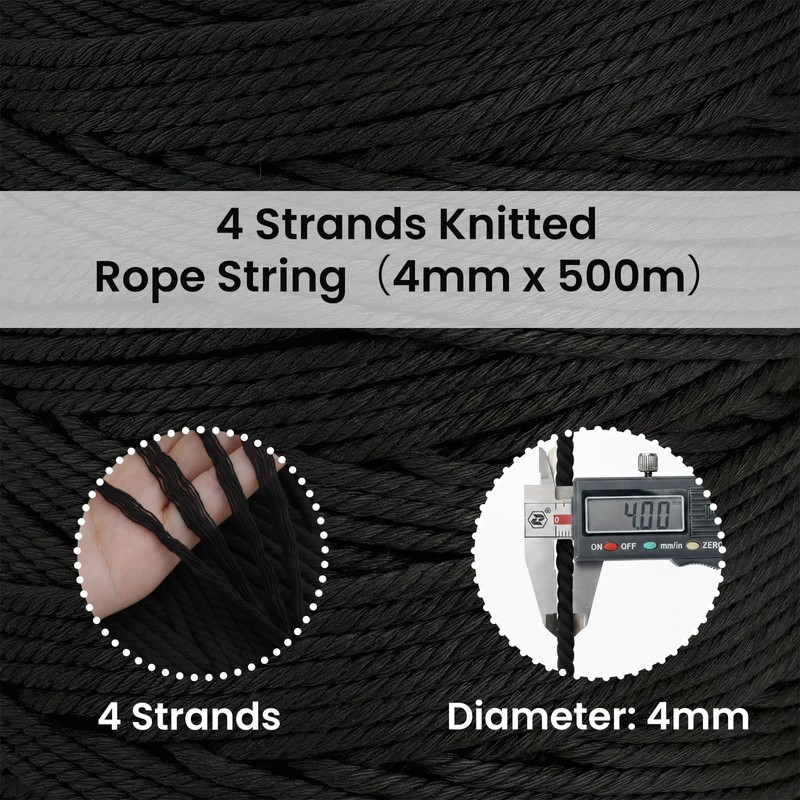 FMLIUY 547 Yards Macrame Cord String for Crafts Cotton Twine