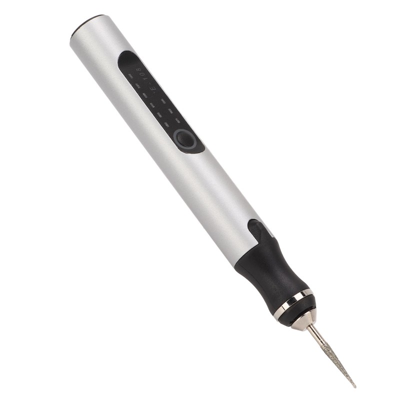 Electric Engraving Pen Aluminum Alloy Silver Mini Micro Engraver with