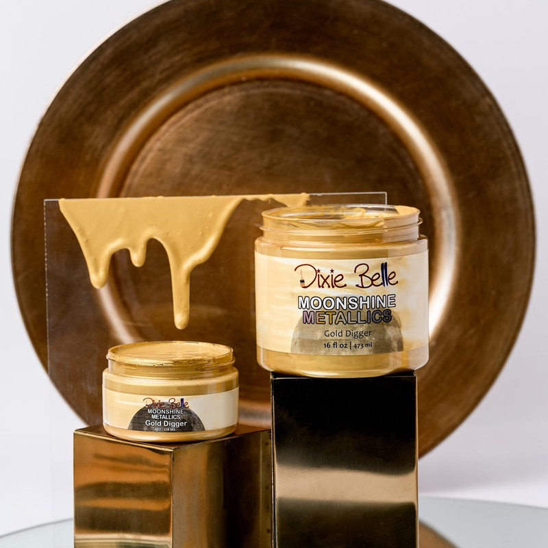 Dixie Belle Moonshine Metallics | Gold Digger (4oz) | Water-Based