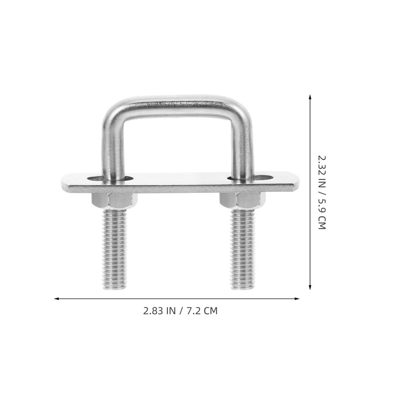 iplusmile Stainless Steel Square Bend u Bolts 4pcs Set for