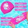 Kids Swim Caps for Girls (Age 2-6), Durable Waterproof Silicone