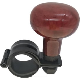 Steering wheel booster  knob steering wheel knob steering wheel spinner knob Universal steering wheel knob assist Steering wheel spinners come with thin and thick rubber rings(Woodgrain 1pack) - Color: black