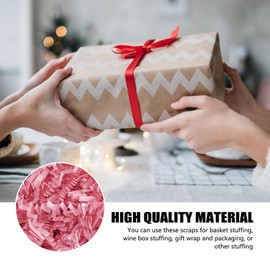 ZEBMOON 1 LB Pink Crinkle Cut Paper Shred Filler Great for Gift Wrapping, Basket Filling, Birthday, Wedding, Valentine's Day, Mardi Gras, 2024 New Year Party Decorations Filling Supplies