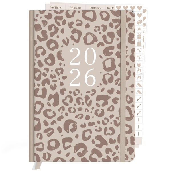 KIND OF HAZEL Diary 2026 Organiser A5 Hardcover with Animal