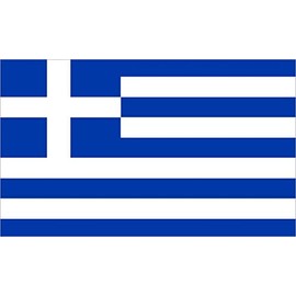 StickerTalk Greece Flag Vinyl Sticker, 5 inches by 3 inches