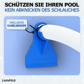 LAINFELD 2 x Pool Hose Holder, 26-38 mm, Pool Hose Holder as Kink Protection, Pipe Holder for Shut-Off Valve, Pool Hose Holder Bracket