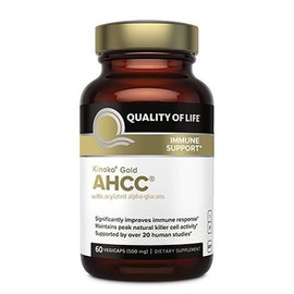  Quality of Life Labs Kinoko? AHCC?- 500 mg - 60 Capsules by Quality of Life (English Manual)