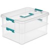 Sterilite 1427CLR Stack & Carry - 2 Layer Box, Clear