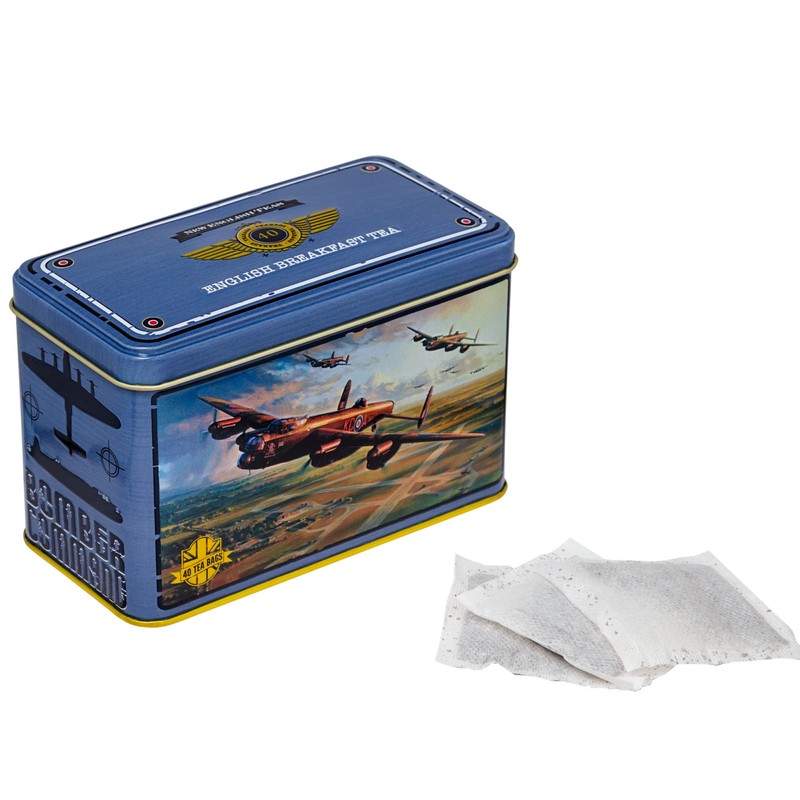 New English Teas Lancaster Bomber Tea Tin with 40 Breakfast
