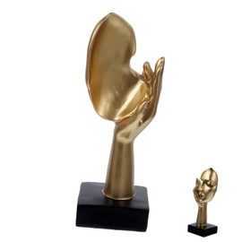 MAGICLULU Abstract Woman Face Statue Decor Minimalist Resin Sculpture for Living Room Office and Bookshelf Elegant Figure Ornament for Home and Decoration