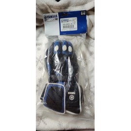 Yamaha Leather Gauntlet Motorcycle Gloves Sz Large