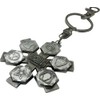 Inlock Thunderbolt's Key Chain, Silver, Total Length: Approx. 5.7 inches