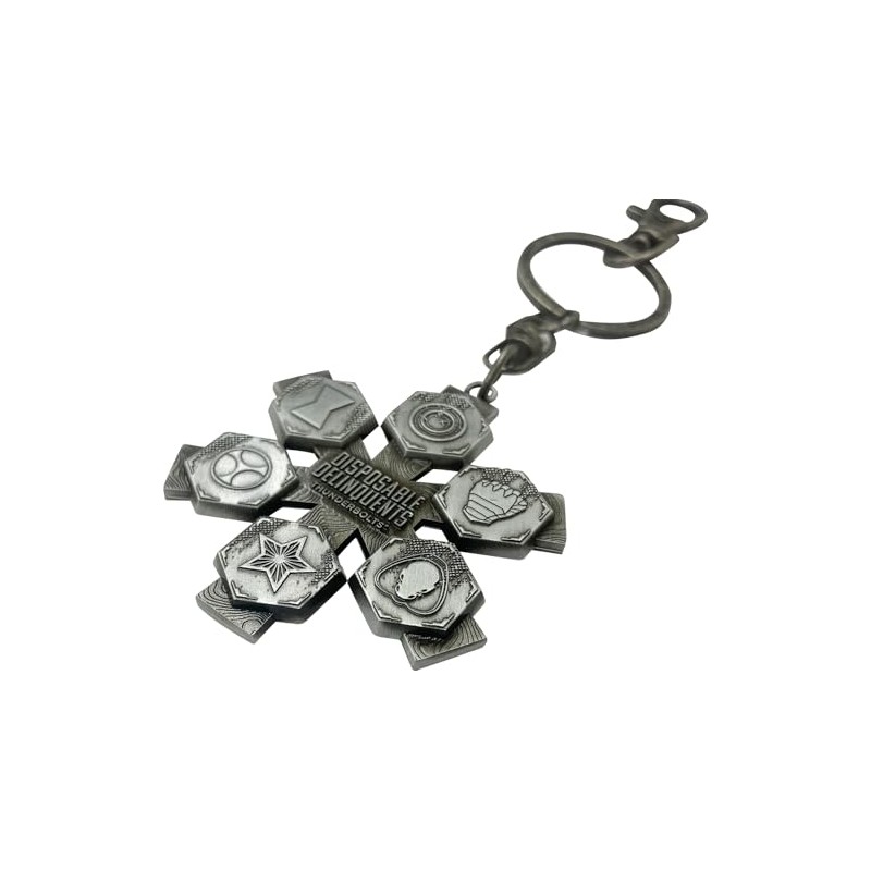 Inlock Thunderbolt's Key Chain, Silver, Total Length: Approx. 5.7 inches