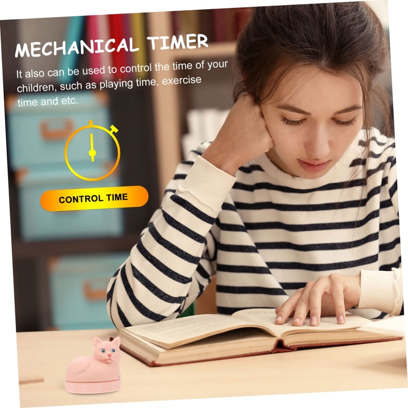 Ciieeo 1Pc Creative Cartoon Cat Mechanical Timer Practical Kitchen Baking