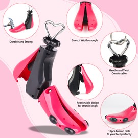 Msentuo Shoe Stretchers Men Women,Boot Stretcher men women adjustable length and wide feet (ROSE, L (Wm's 11-14;men's 10-14))