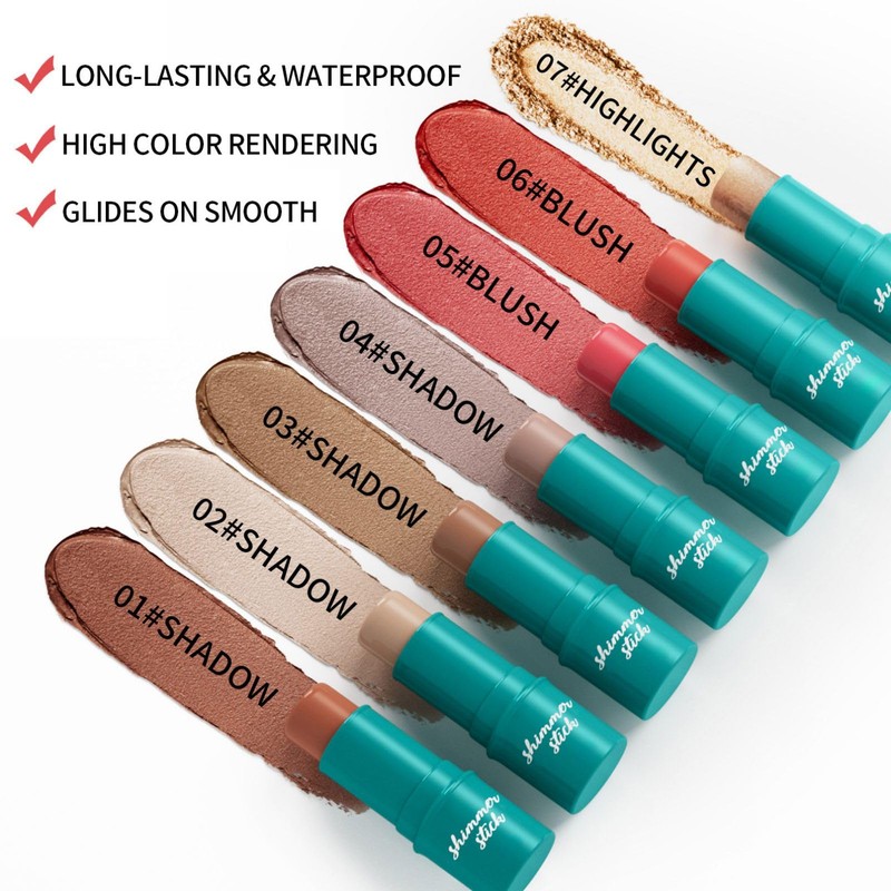 Vawolecy Contour Stick, Shades with Highlighter & Bronzer & Blush