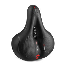 Retoo Bicycle Saddle, Gel Bicycle Seat, Wide, Soft, Comfortable, Breathable, Shock-Absorbing, Ergonomic Bicycle Saddle with Waterproof Cover