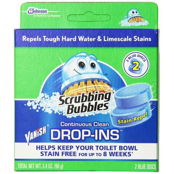 Vanish Drop-Ins Automatic Toilet Bowl Cleaner - Blue, 1.70 Ounce (Pack of 12)