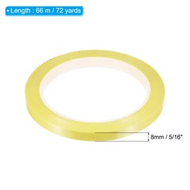 PATIKIL 5/16" Whiteboard Tape, 4 Pack Thin Dry Erase Tape for Graphic Chart Marking DIY Art, Light Yellow
