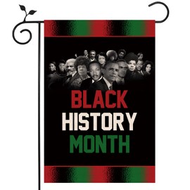 Nepnuser Black History Month Garden Flag Juneteenth African American Afro February Festival Decoration Art Poster Double Side Lawn Front Yard Sign