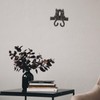 Angoily Wall Mounted Hook, Black Iron Coat Hooks, Decorative Cats