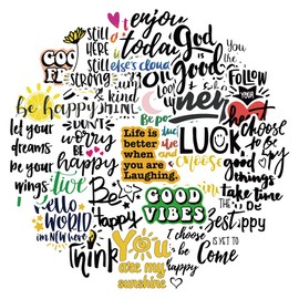Dishaur 50PCS Inspirational Stickers, Waterproof Motivational Stickers Positive Laptop Stickers for Scrapbooking Journal Water Bottles