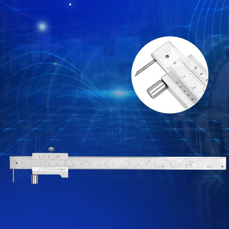 Portable Vernier Caliper, Stainless Steel Measuring Tool 0-200mm Range with