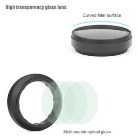 2-Pack UV Filter Lens Protector for GoPro Hero 3, Hero 3+, Hero 4 Silver Black, 23mm Inner Diameter Optical Glass High Transmission UV Lens Filter Cover for GoPro Hero 3/3+/4 Camera