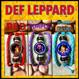 DEF LEPPARD 2025  JOE ELLIOTT ARTWORK THREE LEATHER BRACELETS