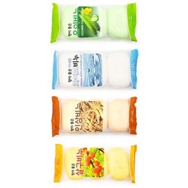 JQ 오이비누 인삼비누 살구비누 미용비누 세안비누 3개 Cucumber Soap, Ginseng Soap, Apricot Soap - Beauty Soap, Cleansing Soap (Set of 3)