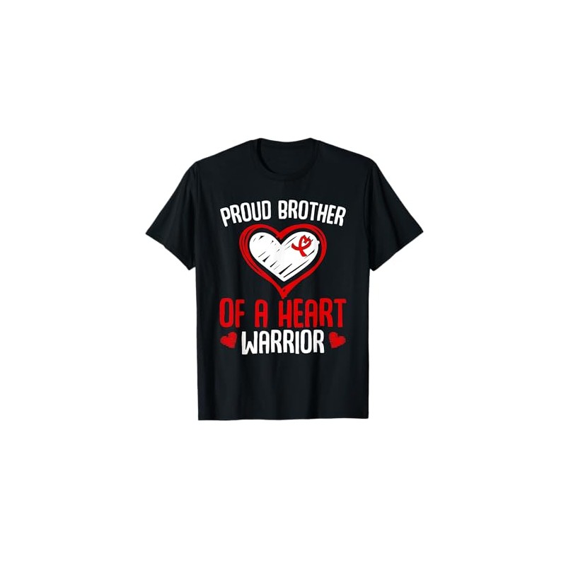 Heart disease Awareness Proud Brother of a Heart Warrior T-Shirt