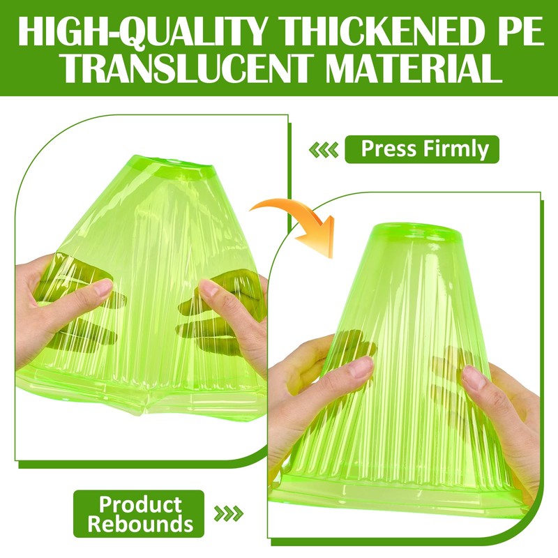 40PCS Garden Cloches for Plants with 80PCS Ground Stakes,Reusable Plant