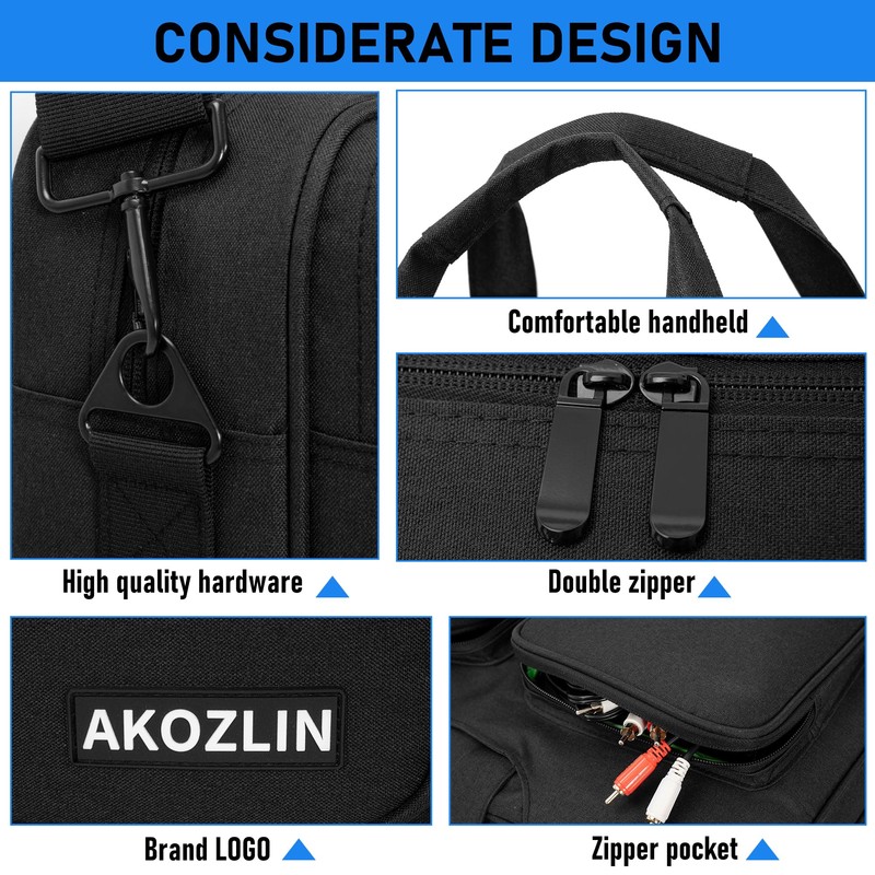 AKOZLIN Multi-layer Controller Gig Bag Padded Mixer Carry Case Fit