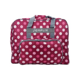 Semplix Sewing Machine Bag XL Polka Dots 52 x 42 x 27 cm Large Sturdy Transport and Storage Bag in Various Fresh Colours for Large Sewing Machine Models