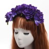 Gothic Lolita Rose Flower Headband Punk Crown HairBands (purple)