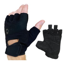 RHYNO Training Gloves, Muscle Training, Pull Up Gloves, Leather, Men's, Women's, Unisex (S)