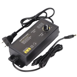 Power Adapter Adjustable Voltage Speed Regulation 90W 2.5A 3-36V LED Digital Display Adapter 100‑240VUS Plug