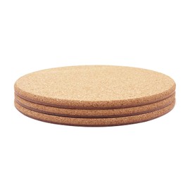 KITLAB Cork Plant Coasters, Layers Hard Thick Cork Planter Coaster, 10 Inch Absorbent Cork Plant Mats, Cork Trivets for Hot Dishes, Cork Plant Coasters for House Plants, 3 Pcs