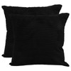 Betadistor Set of 2 Striped Corduroy Square Throw Pillow Case