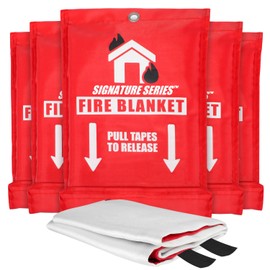 Signature Series Fire Blanket | Flame Suppression Fiberglass Blanket for Home & Kitchen Safety