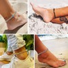 Foot Ankle Jewelry For Women Curb Link Bracelet June Birthstone