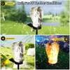 YZYOE Solar Powered White Angels Lights, Garden Decorative Resin Cute