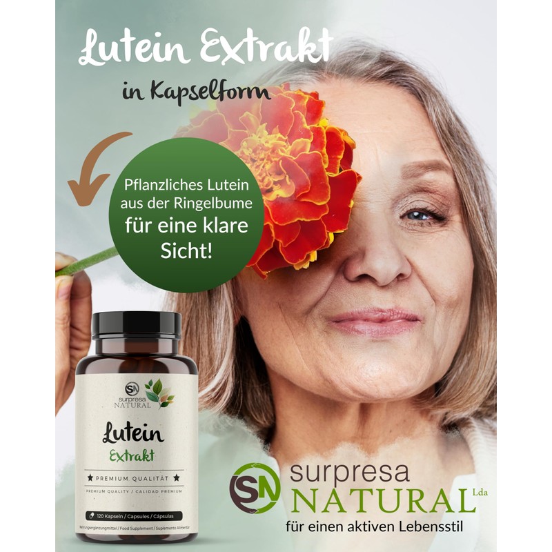 Lutein 50 mg 120 Capsules - 1000 mg Tagetes Extract