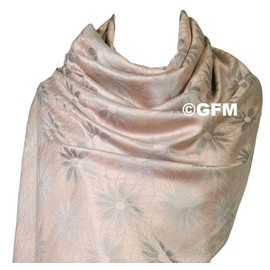 GFM® Pashmina Style Scarf Shawl (FLD)(Pash-9325-GLB-Pink)