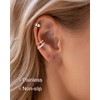 ORAZIO 2-3 Piece Ear Cuff Set Women's 925 Sterling Silver